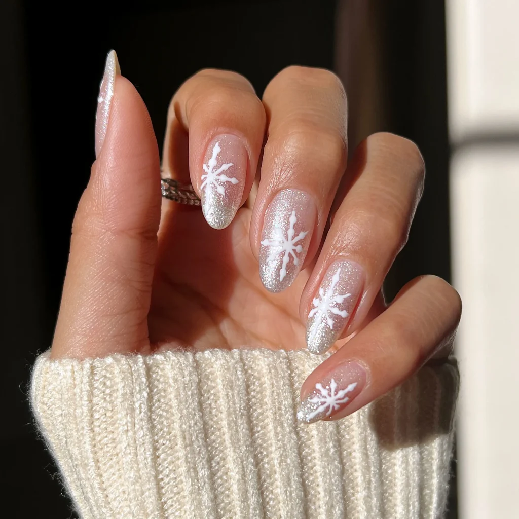 Snowflake Press-On Nails
